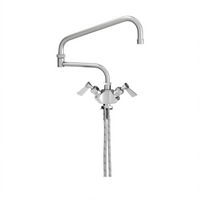 Fisher 52841 Deck-Mount Single-Hole Dual-Control Stainless Steel Manual Faucet with 10-Inch Swing Spout
