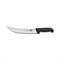 Victorinox Fibrox 10-Inch Granton Blade Cimeter Butcher Knife with Black Fibrox Handle