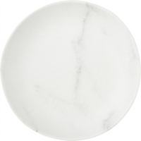 Ridge 9-Inch Freeform Melamine Salad Plate, White Marble