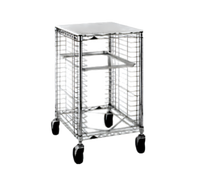 Metro Portable Half-Height End-Load Wire Prep Rack with Poly Top, 8-Pan Capacity
