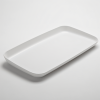 American Metalcraft 22-Inch Rectangular White Melamine Platter
