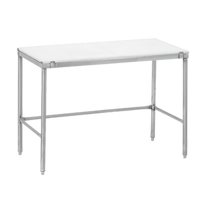 Channel Manufacturing CT372 Poly Top Work Table, 72 x 30 x 34 Inches, Open Base