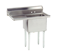 Advance Tabco Special Value Fabricated Single-Compartment Sink with Left Drainboard, 18