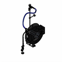 T&S equip Open Wall-Mounted Dual-Temperature Complete Hose Reel System with 50-Foot Hose and 8-Inch Mixing Faucet