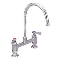 OptiFlow Heavy Duty Deck Mount Faucet with 8-Inch Gooseneck Spout