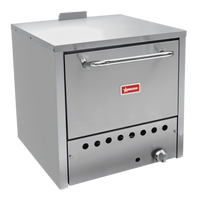 Omcan USA PE-CN-36P26 Single-Chamber Natural Gas Countertop Pizza Oven, 26-1/2-Inch Wide