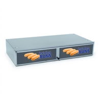 Nemco 8018-SBB Stainless Steel Hot Dog Bun Box with Polycarbonate Hinged Doors, 36-Bun Capacity