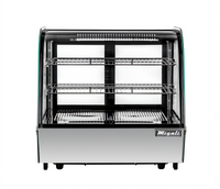 Migali Competitor Series® Curved Glass Countertop Refrigerated Display Case with Sliding Glass Doors, 4.2 Cu. Ft.