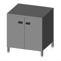 Lainox Naboo Stainless Steel Cabinet Stand with Doors and Side Runners for Hooded 1/1 GN Oven