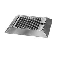 Perlick C18000 Series Stainless Steel Surface-Mount Drip Tray Trough with Beveled Edge and Removable Louvered Glass Rack