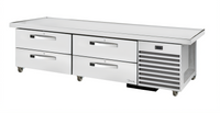 True Refrigerated Chef Base with 4 Locking Drawers and Side-Mounted Self-Contained Refrigeration