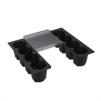 Krowne Underbar Ice Bin Partial Cover with 2 Plastic Bottle Wells