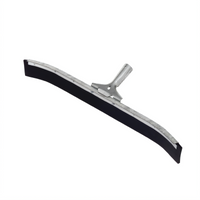 Traditional 24-Inch Curved Blade Floor Squeegee with Galvanized Metal Frame, Black