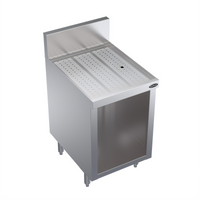 Krowne Royal Series Freestanding Underbar Drainboard with Open Cabinet Base, 18
