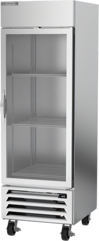 Beverage-Air Horizon Series Stainless Steel One-Section Glass Door Reach-In Freezer, Bottom-Mount, 23.32 Cu. Ft.