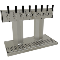 Glastender Countertop Glycol-Cooled Tee Draft Dispensing Tower with 8 Faucets