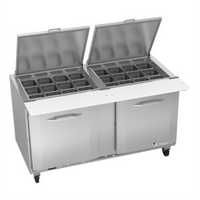 Victory UltraSpec V-Core 60-Inch Two-Section Self-Contained Big Top Sandwich Prep Table with 24-Pan Opening