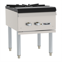 Vulcan Gas Stock Pot Range with Single Cast Iron Two-Ring Burner, 18 Inch Wide x 24.5 Inch Deep, 110,000 BTU