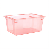 StorPlus Red Color-Coded Polycarbonate Food Storage Box, 16.6 Gallon, 18 x 26 x 12 Inch