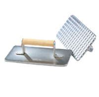 Vollrath 47709 Cast Aluminum Grid-Bottom Steak Weight with Wood Handle, 1.25 lb.