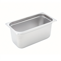 Winco 1/3 Size Solid Steam Table Pan, 6-Inch Deep, 22 Gauge Heavyweight 18/8 Stainless Steel