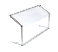 Freestanding 48-Inch Adjustable Single-Sided Portable Sneeze Guard with Clear Acrylic Shield and Aluminum Frame