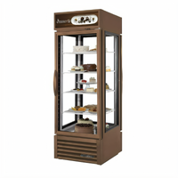 True One-Section Pass-Thru Specialty Display Merchandiser Refrigerator with 4 Shelves and Hinged Glass Doors