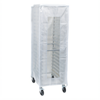 Winco Heavy Duty Full-Height Sheet Pan Rack Cover with Window, Translucent White