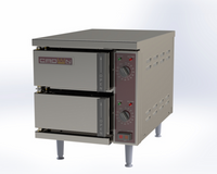 Electric Countertop Convection Steamer with Steam Generator, 2 Compartments