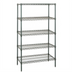 Thumbnail image #1 for Quantum 36-Inch W x 18-Inch D x 86-Inch H Wire Shelving Starter Kit with 5 Shelves, Green Epoxy Finish