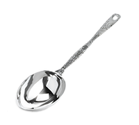 American Metalcraft Hammered Buffet Portioned Server, 1/2 Cup, 13-Inch Overall Length, Stainless Steel