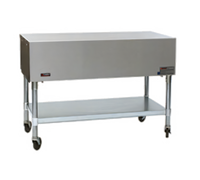 Eagle Group Mobile 66-Inch Stainless Steel Utility Serving Counter with Open Base