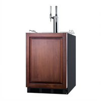 Summit Commercial 24-Inch ADA Compliant Nitro Cold Brew Coffee Dispenser with Dual Tap Tower, 5.5 Cu. Ft., Built-In/Freestanding