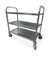 Stainless Steel 3-Shelf Utility Bus Cart
