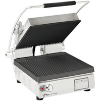 Star Pro-Max 2.0 Countertop Commercial Panini Press Sandwich Grill, 14.5 x 14.2-Inch Grooved Cast Iron Cooking Surface