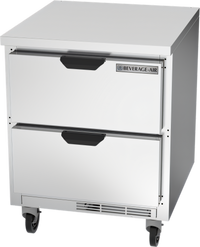 Beverage-Air 27-Inch One-Section Worktop Refrigerator with 2 Drawers, Flat Top
