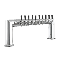 Perlick 2-Column Pass-Thru Glycol-Cooled Countertop Draft Beer Tower, 10 Faucets, 46 Inches Wide