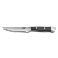 Acero Heavy Duty Forged Stainless Steel Steak Knife with Black POM Handle, 11 Inch Overall Length, 5 Inch Blade