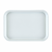 Cambro Rectangular White Fiberglass Market Display Tray, 8-1/8 x 12-3/4 x 1 Inch