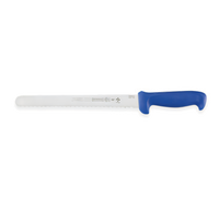 Mundial Gourmet 10 Inch Serrated Slicing Knife with Blue Polypropylene Handle