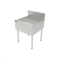 Top Shelf 24-Inch x 24-Inch Freestanding Stainless Steel Underbar Drainboard with 6-Inch Backsplash