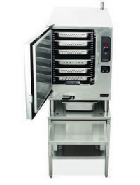 SteamChef Gas Connectionless Boilerless Countertop Convection Steamer, 1 Compartment, 6 Full-Size Pan Capacity