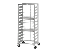 Channel Manufacturing 486DD Mobile Aluminum Donut Basket Rack, End Load, 13 Levels, 5-Inch Swivel Casters