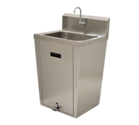 Advance Tabco Pedestal-Mounted Hand Wash Sink with Gooseneck Faucet and Foot Pedal Valve