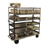 Carter-Hoffmann T660 Queen Mary 6-Shelf Stainless Steel China & Silver Transporter