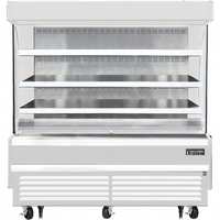Everest Refrigeration Vertical Open-Air Merchandiser Refrigerator, 73.25 in. W x 28.38 in. D, 19 Cu. Ft., White