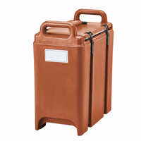 Cambro Camtainer 3-3/8 Gallon Insulated Soup Carrier, Brick Red, No Spigot