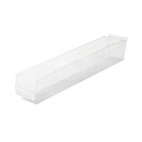 Metro Clear Nesting Shelf Bin, 23-5/8 x 4-1/8 x 4 Inches, 12/Case