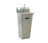Touchless Pedestal Mounted Hand Wash Sink with Electronic Eye Gooseneck Spout, 13-1/2 x 9-3/4 x 6-3/4 Bowl, 304 Stainless Steel