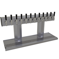 Glastender 2-Column Countertop Tee Draft Dispensing Tower, 12 Faucets, Glycol-Cooled, Stainless Steel
